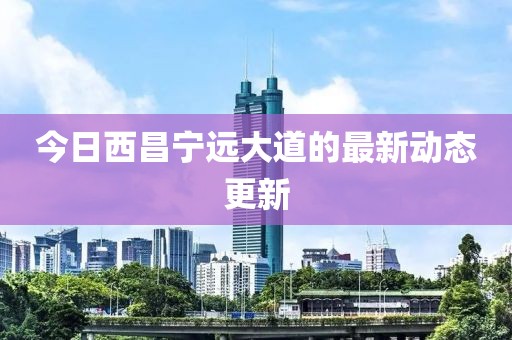 今日西昌寧遠大道的最新動態(tài)更新