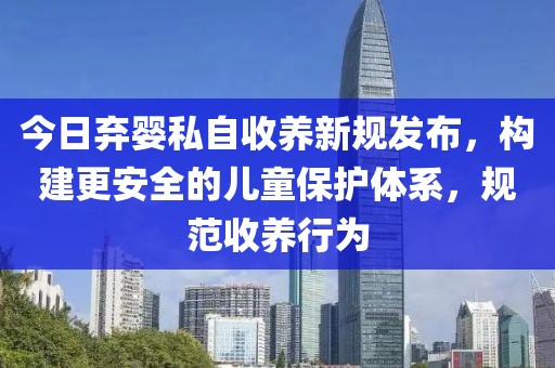 今日棄嬰私自收養(yǎng)新規(guī)發(fā)布，構(gòu)建更安全的兒童保護(hù)體系，規(guī)范收養(yǎng)行為