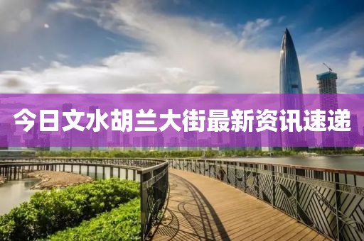今日文水胡蘭大街最新資訊速遞