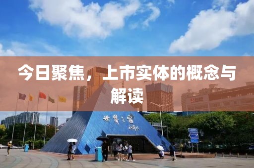 今日聚焦，上市實(shí)體的概念與解讀