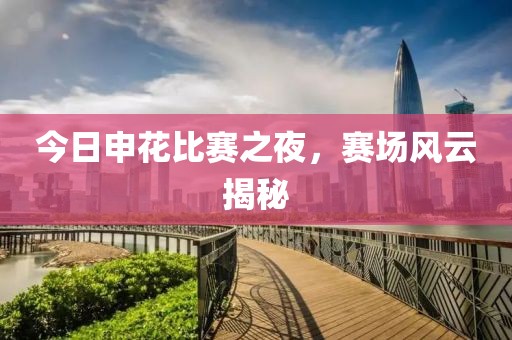 今日申花比賽之夜，賽場風(fēng)云揭秘