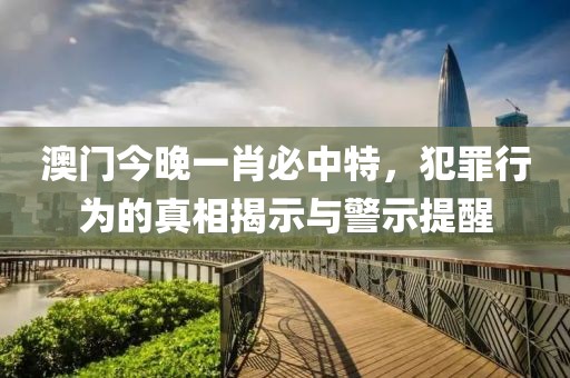 澳門今晚一肖必中特，犯罪行為的真相揭示與警示提醒