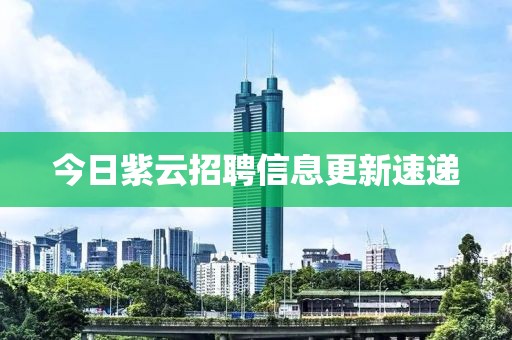 今日紫云招聘信息更新速遞
