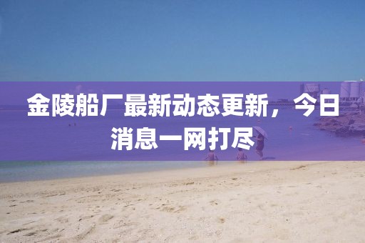 金陵船廠最新動態(tài)更新，今日消息一網(wǎng)打盡