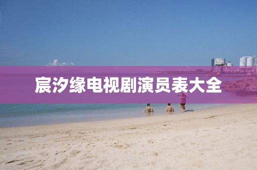 宸汐緣電視劇演員表大全