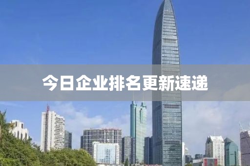 今日企業(yè)排名更新速遞