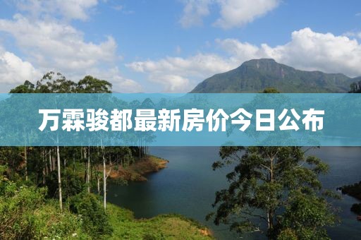 萬霖駿都最新房?jī)r(jià)今日公布
