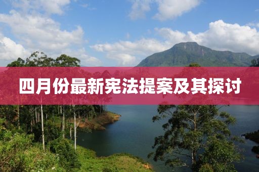 四月份最新憲法提案及其探討