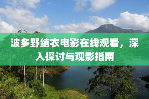 波多野結(jié)衣電影在線觀看，深入探討與觀影指南