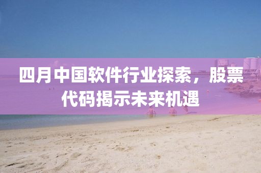 四月中國軟件行業(yè)探索，股票代碼揭示未來機遇