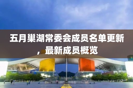五月巢湖常委會(huì)成員名單更新，最新成員概覽