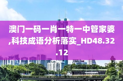 澳門一碼一肖一特一中管家婆,科技成語分析落實_HD48.32.12