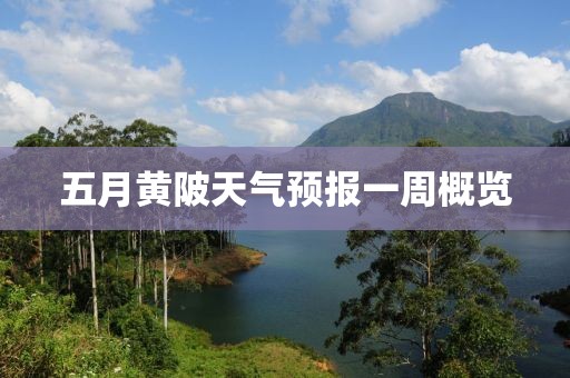 五月黃陂天氣預(yù)報(bào)一周概覽