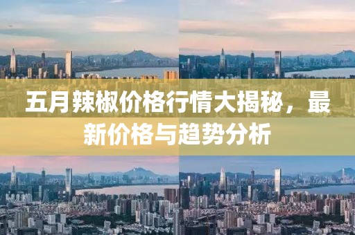 五月辣椒價格行情大揭秘，最新價格與趨勢分析