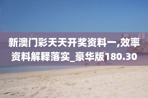 新澳門彩天天開獎(jiǎng)資料一,效率資料解釋落實(shí)_豪華版180.300