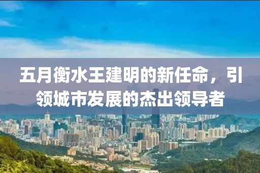 五月衡水王建明的新任命，引領城市發(fā)展的杰出領導者