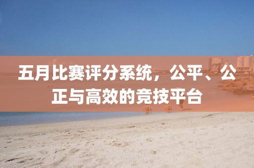 五月比賽評分系統(tǒng)，公平、公正與高效的競技平臺