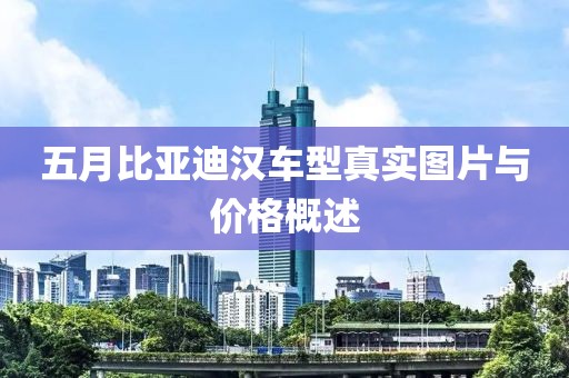 五月比亞迪漢車型真實圖片與價格概述