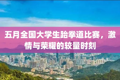 五月全國大學生跆拳道比賽，激情與榮耀的較量時刻