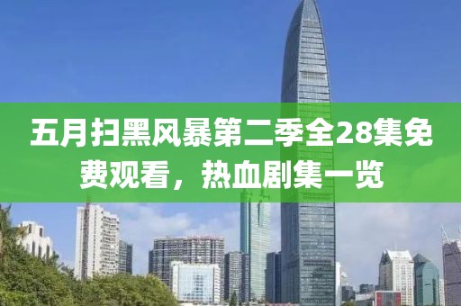 五月掃黑風暴第二季全28集免費觀看，熱血劇集一覽