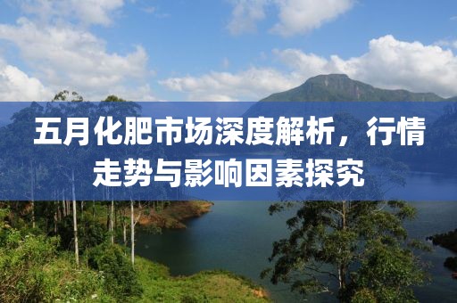 五月化肥市場深度解析，行情走勢與影響因素探究