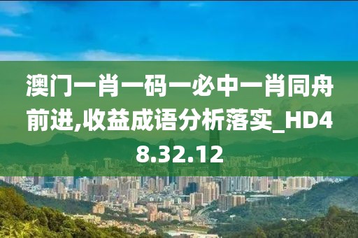 澳門一肖一碼一必中一肖同舟前進(jìn),收益成語分析落實(shí)_HD48.32.12