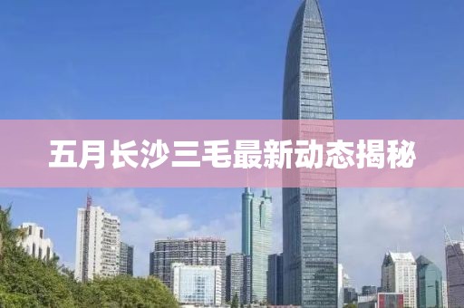 五月長沙三毛最新動態(tài)揭秘