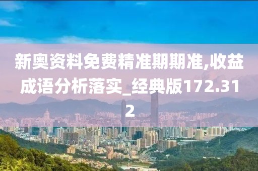 新奧資料免費(fèi)精準(zhǔn)期期準(zhǔn),收益成語分析落實(shí)_經(jīng)典版172.312
