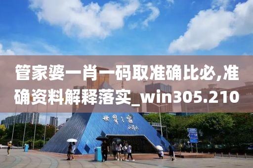 管家婆一肖一碼取準(zhǔn)確比必,準(zhǔn)確資料解釋落實(shí)_win305.210