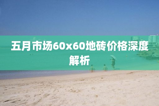 五月市場60x60地磚價格深度解析