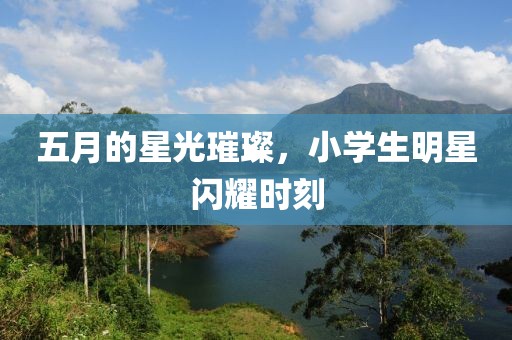 五月的星光璀璨，小學(xué)生明星閃耀時刻