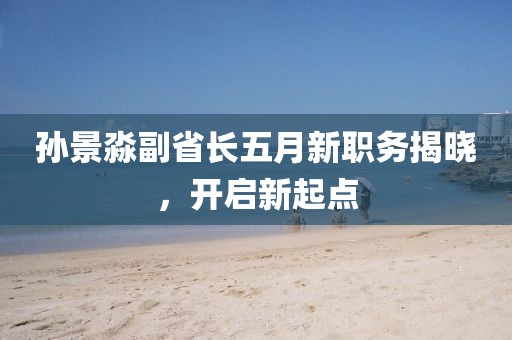 孫景淼副省長五月新職務(wù)揭曉，開啟新起點(diǎn)