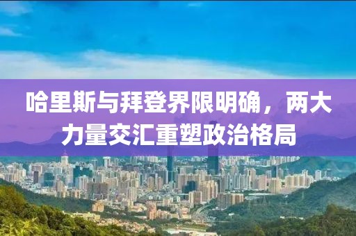 哈里斯與拜登界限明確，兩大力量交匯重塑政治格局