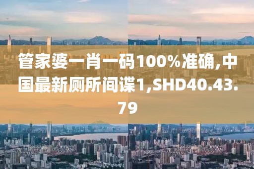 管家婆一肖一碼100%準(zhǔn)確,中國最新廁所間諜1,SHD40.43.79