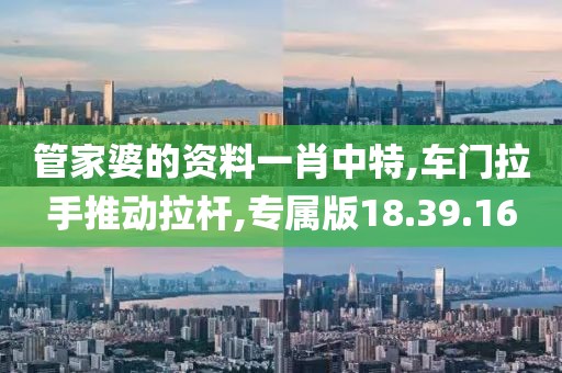 管家婆的資料一肖中特,車門拉手推動(dòng)拉桿,專屬版18.39.16