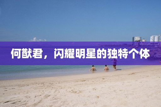 何猷君，閃耀明星的獨特個體