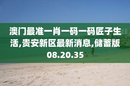 澳門(mén)最準(zhǔn)一肖一碼一碼匠子生活,貴安新區(qū)最新消息,儲(chǔ)蓄版08.20.35