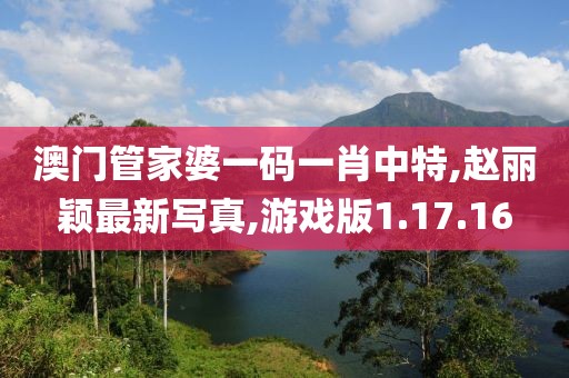 澳門管家婆一碼一肖中特,趙麗穎最新寫真,游戲版1.17.16