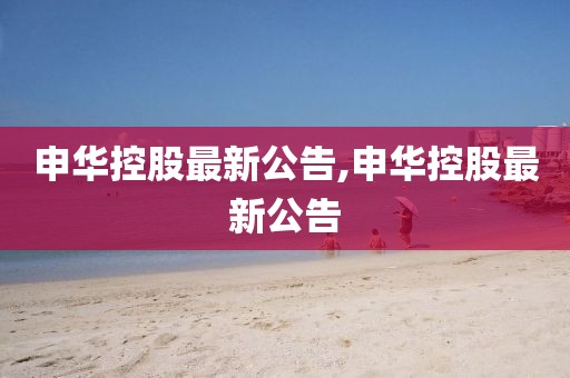 申華控股最新公告,申華控股最新公告