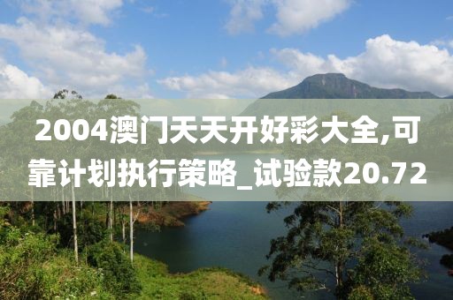 2004澳門天天開好彩大全,可靠計劃執(zhí)行策略_試驗款20.72