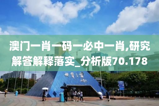 澳門一肖一碼一必中一肖,研究解答解釋落實_分析版70.178